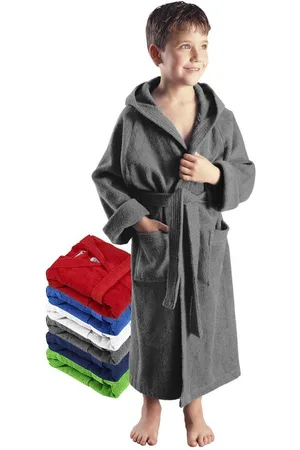 Arus Kinderbademantel für Jungen und Mädchen, mit Kapuze, 100% Baumwolle, mit zwei Taschen, farbenfroh - Verkäufer: Germany GmbH