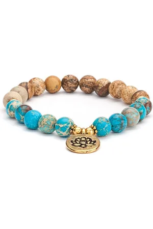 BODHI Perlenarmband Mala Armband mit Jaspis und Türkis, Modeschmuck - Verkäufer: Bodynova GmbH