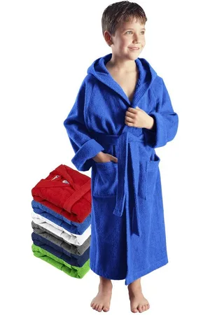 Arus Kinderbademantel für Jungen und Mädchen, mit Kapuze, 100% Baumwolle, mit zwei Taschen, farbenfroh - Verkäufer: Germany GmbH