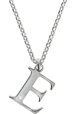ELLEN K. Kette mit Anhänger Silber 925 mit 1x Diamant 0,008ct. Buchstabe E