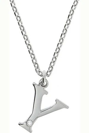 ELLEN K. Kette mit Anhänger Silber 925 mit 1x Diamant 0,008ct. Buchstabe Y