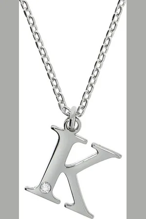 ELLEN K. Kette mit Anhänger Silber 925 mit 1x Diamant 0,008ct. Buchstabe K