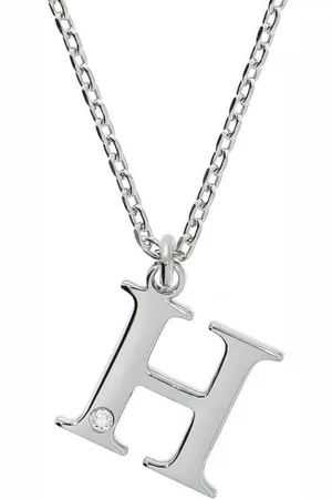 ELLEN K. Kette mit Anhänger Silber 925 mit 1x Diamant 0,008ct. Buchstabe H