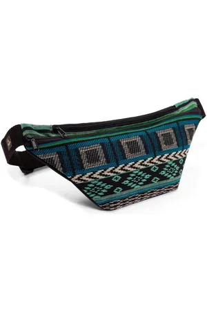 BODHI Bauchtasche Bauchtasche ETHNO Collection, Jacquard-Webstoff, schwarz-weiß-grün - Verkäufer: Bodynova GmbH