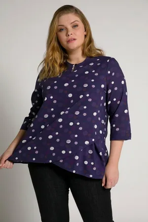 Ulla Popken Longbluse Bellieva-Bluse Stillfunktion Rundhals Biobaumwolle Schwangerschaft - Verkäufer: Popken Fashion Group