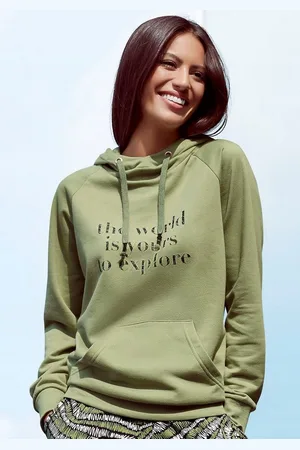 Lascana Hoodie mit Statement Druck, Loungeanzug