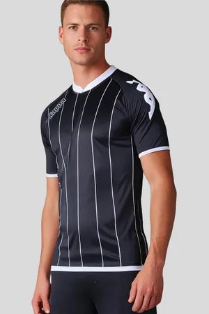 Kappa Fußballtrikot Arezzo Trikot Sportshirt mit Längsstreifen und Kontrasteinfassungen - Verkäufer: Sportwelt Mickan