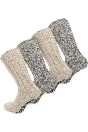 Normani Thermosocken 4 Paar Norweger-ABS-Socken mit Schafwolle (4 Paar) hoher Schafwollanteil - Verkäufer: