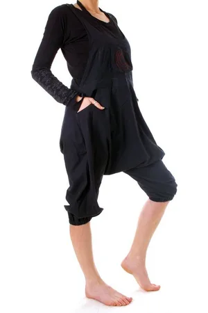Vishes Latzhose Kurze Harems Latzhose aus gewebter Baumwolle Pumphose, Pluderhose, Goa, Ethno, Hippie Style - Verkäufer: - Alternative Bekleidung