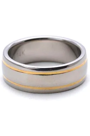 vivance collection Partnerring ClassicTitanium Ring mit14 Karat Gold Inlay - Verkäufer: KINGKA