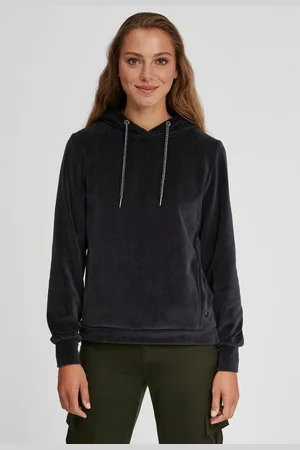 Oxmo Hoodie OXNimma Bequemer Sweat-Hoodie in Samt-Optik - Verkäufer: meinemarkenmode