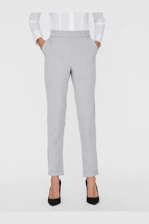 VERO MODA Anzughose VMMAYA MR LOOSE SOLID PANT NOOS knöchelfreie Form mit Saumaufschlag