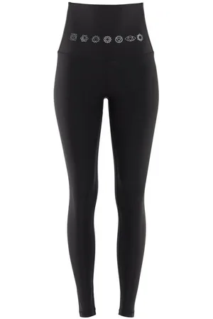 Winshape Leggings HWL112C-silberne 7 Chakras Bauch-Weg-Effekt durch High Waist-Bund