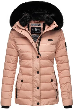 Navahoo Steppjacke Milianaa Edle Winterjacke mit weicher Kunstfell-Kapuze