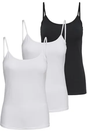 ONLY Tanktop Life Singlet (3-tlg) Figur betont, elastische Baumwollqualität - Verkäufer: Velvet-Shop
