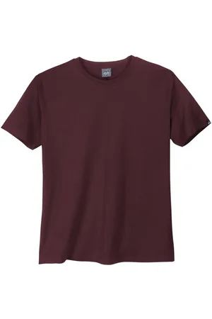 Ahorn Rundhalsshirt Basic T-Shirt Übergröße bordeaux - Verkäufer: bigtex