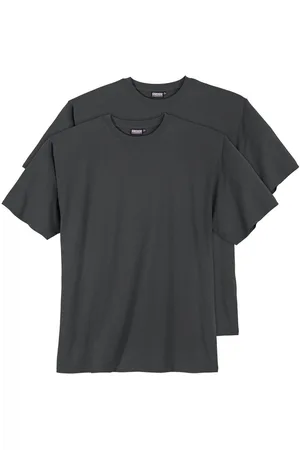 Adamo Rundhalsshirt 2er Pack Basic T-Shirts dunkelgrau XXL Fashion - Verkäufer: bigtex