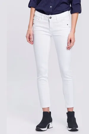 ARIZONA 7/8-Jeans mit Keileinsätzen extra-enger Schnitt, Used-Look-Waschung, niedrige Leibhöhe