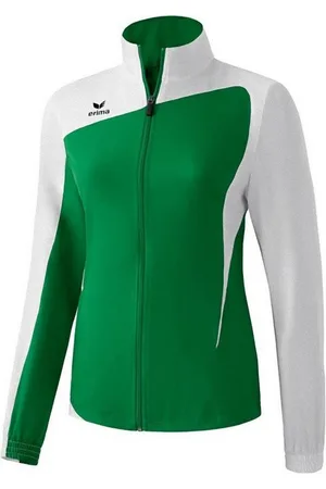 Erima Trainingsjacke Damen Präsentationsjacke Sportjacke Funktionsjacke Sport grün weiss - Verkäufer: dynamic24