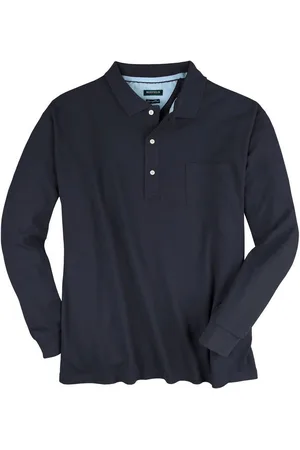 Redfield Langarm-Poloshirt Langarm-Poloshirt dunkelblau Übergröße - Verkäufer: bigtex