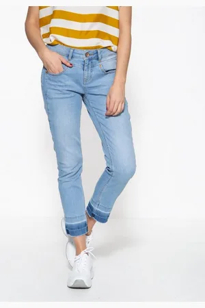 ATT 5-Pocket-Jeans Zoe mit offenen Saumkanten und vorderer Passenabtrennung - Verkäufer: Deinetrends