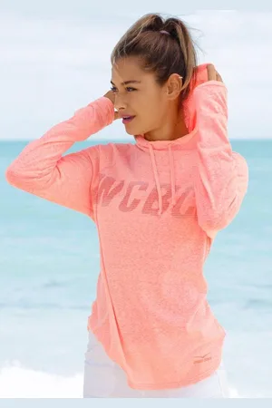 Venice Beach Kapuzenshirt mit Frontprint, Langarmshirt aus Baumwoll-Mix, sportlich