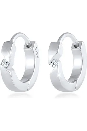Elli DIAMONDS Paar Creolen Creolen Diamant (0.03 ct) 925 Silber - Verkäufer: JULIE & GRACE GmbH