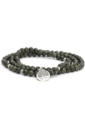 BODHI Wickelarmband Mala Wickel-Armband mit grünem Serpentinit, Modeschmuck - Verkäufer: Bodynova GmbH