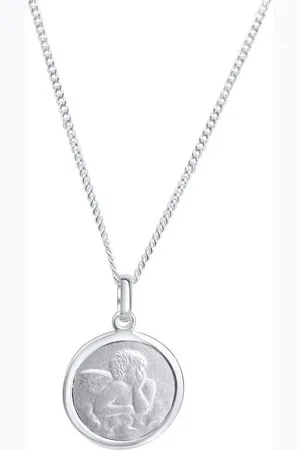 Zeeme Kette mit Anhänger Silber 925 Engel-Motiv 36/38cm