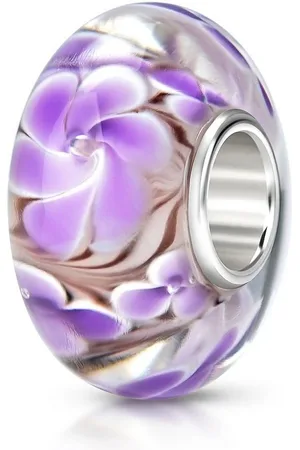 Materia Bead Blumen / Blüten Lila Violett Flieder 466, Hülse aus 925 Sterling Silber - Verkäufer: Schmuck