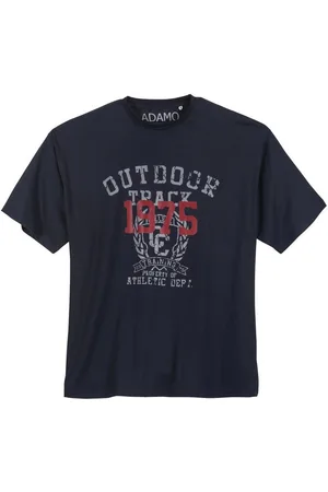 Adamo Rundhalsshirt Fashion Übergrößen T-Shirt navy Outdoor Track - Verkäufer: bigtex