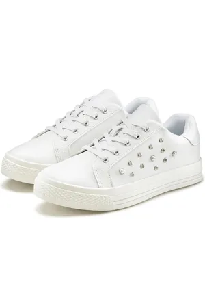 Lascana Sneaker mit Perlen, Schnürhalbschuh, Freizeitschuh