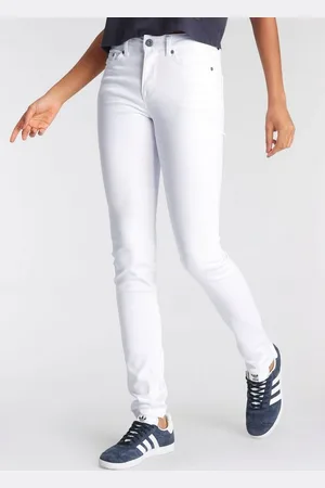 ARIZONA Slim-fit-Jeans Shaping enge Passform, Röhrenjeans, Used-Look-Waschung, hohe Leibhöhe