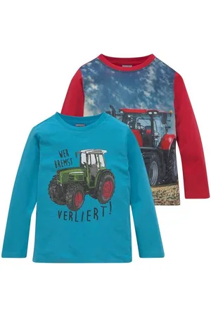 Kidsworld Langarmshirt Traktoren (Packung, 2-tlg) Langarm, Basic-Passform, bedruckt