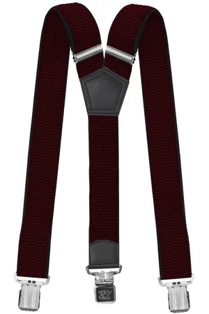 Fabio Farini Hosenträger 4cm Breites Y-Design verstellbar mit extra starken Clipverschluss, Brombeere - Verkäufer: