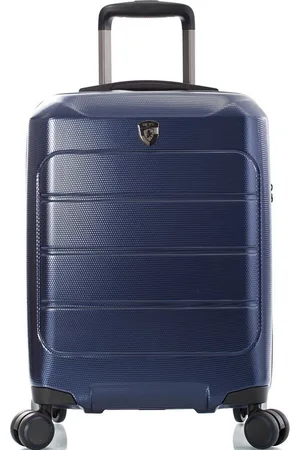 Heys Hartschalen-Trolley Eco Case, 53 cm, Navy , 4 Rollen, x Joachim Llambi Handgepäck-Koffer Reisegepäck