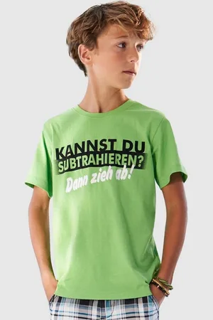 Kidsworld T-Shirt KANNST DU SUBTRAHIEREN? Kurzarm, mit trendigem Druck, tiefer Rundhals, aus Baumwolle