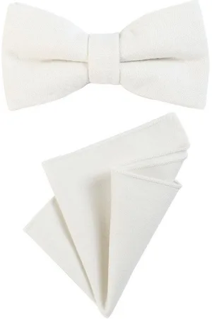 DonDon Fliege Schleife und Einstecktuch aus Baumwolle (Packung, 2-St) bereits gebunden, Tweed-Look, 2er Set - Verkäufer: urban-styles