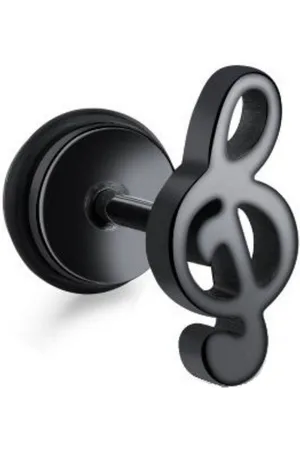 Firetti Single-Ohrstecker Schmuck Geschenk Ohrschmuck einzeln Notenschlüssel