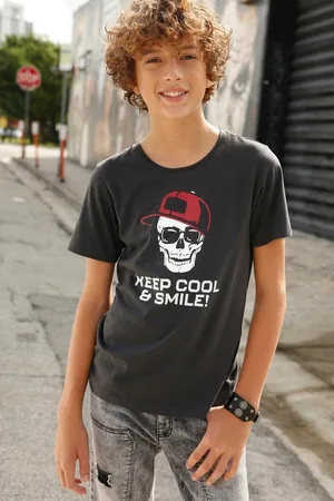 Kidsworld T-Shirt Mit Sprüche-Print: KEEP COOL... kurzärmelig, basic geschnitten, Rundhalsausschnitt, aus Baumwolle