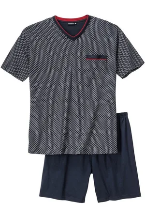 Götzburg Shorty Götzburg Pyjama Shorty dunkelblau gemustert XXL (2 tlg) - Verkäufer: bigtex