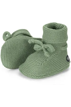 Sterntaler Strick-Schuh Outdoorschuh (1-tlg) Stoffschuh - Baby Strickschuhe - Baby Schuh Strick - Baby Schuhe Jungen - Strick-Schuh aus Merinowolle mit Weitenregulierungsbändern - Stoffschuhe Winter - Verkäufer: Sterntaler GmbH