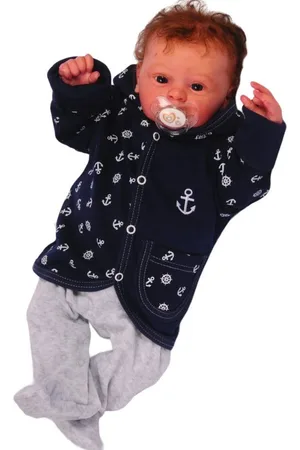 La Bortini Sweatjacke Baby Jacke leichtes Jäckchen in mit Anker aus reiner Baumwolle, 44 50 56 62 68 74 80 86 92 98 - Verkäufer: A&O Baby-und Kindermoden