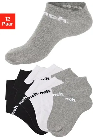 Bench Sportsocken (Packung, 12-Paar) Sneakersocken mit klassischem Logoschriftzug