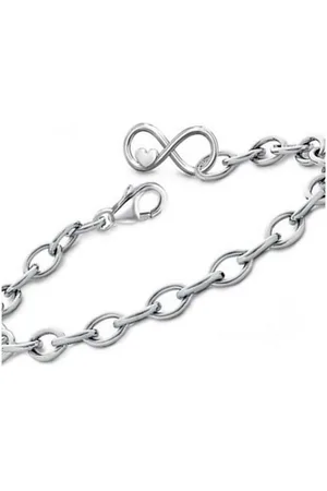 Goldene Hufeisen Bettelarmband Stabiles Kinder, Mädchen Unendlichkeit Armband Charm aus 925 Silber (1 Stück) - Verkäufer: