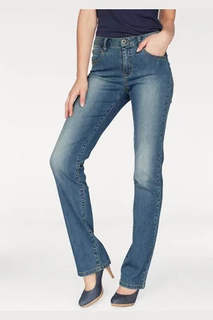 ARIZONA Gerade Jeans Curve-Collection hohe Leibhöhe, rinsed Waschung, cleaner Look
