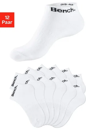Bench Sportsocken (Packung, 12-Paar) Tennis Kurzsocken mit Halbfußfrottee