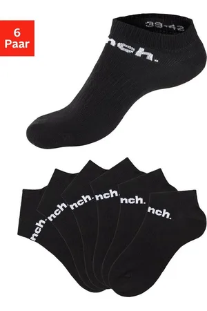 Bench Sportsocken (Packung, 6-Paar) Sneakersocken mit klassischem Logoschriftzug