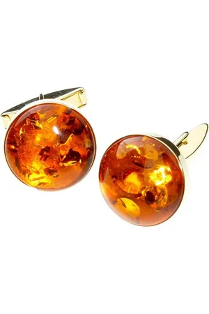 Ostsee-Schmuck Manschettenknöpfe - Classic 19 mm rund - Gold 333/000 - Bernstein (2-Paar) - Verkäufer: