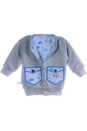 La Bortini Sweatjacke Baby Jacke leichtes Jäckchen Pulli in mit Wolken aus reiner Baumwolle, 44 50 56 62 68 74 80 86 92 98 - Verkäufer: A&O Baby-und Kindermoden